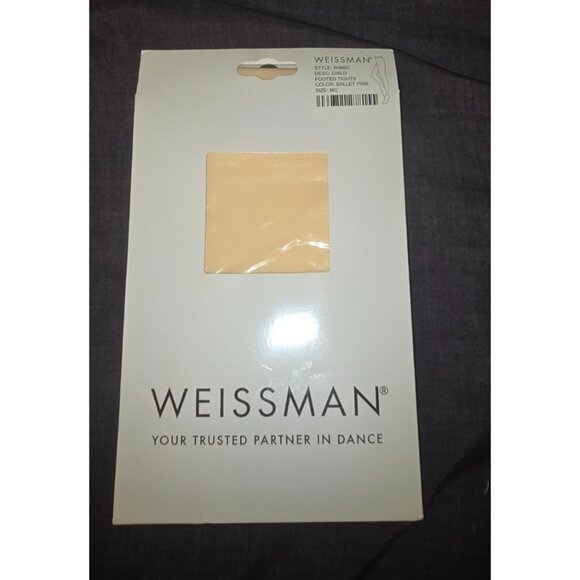 Weissman Girls Child Size Medium Tights Ballet Pink New NIP Footed Dance - Picture 1 of 2